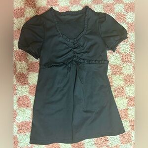 Goth Black Babydoll Top